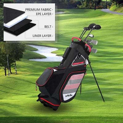 China 14 Way Top And 7 Pocket Customer Hot Sale Wholesale Golf Bag And Rack Custom Golf Bag Tour Stand Bag for sale