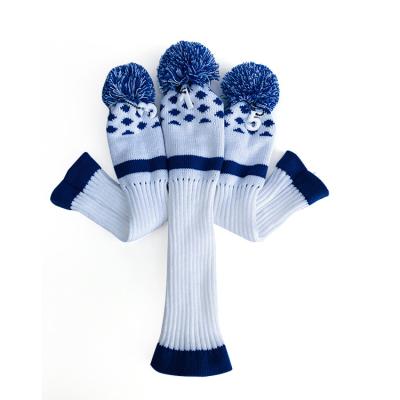 China Protect Golf Clubs Low Price Sale Cute Shape Golf Club Knitted Material Golf Head Covers for sale