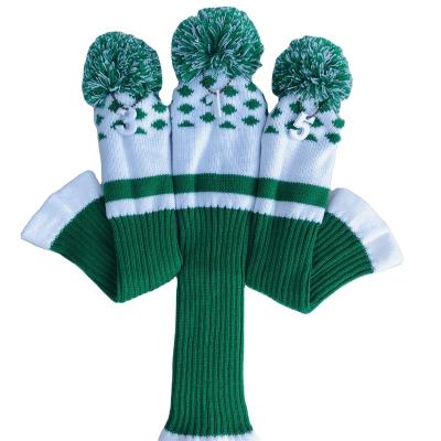 China Low Price Soft Sale Golf Club Cute Shape Knitted Material Golf Head Covers for sale