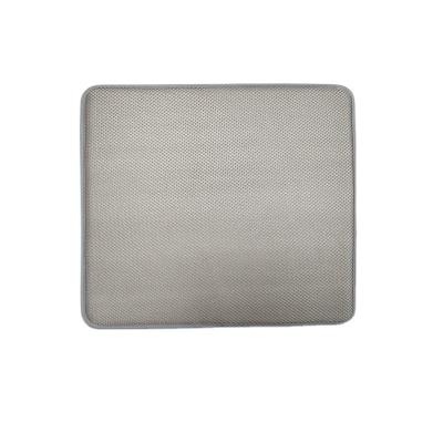 China Viable Hot Selling High Quality Wholesale Kitchen Absorbed Folding Gray Honeycomb Microfiber Dish Drying Mat XL For Kitchen Counter for sale