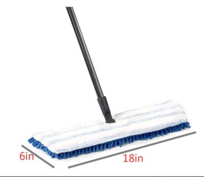 China Viable Dual Microfiber Flip Mop Refill Compatible With 18 Inch O-Cedar & Dust Chenille Microfiber Mop Wet Head Mop Replacement for sale