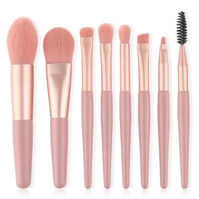 China Angular blush wholesale seller makeup not brush set no label colorful makeup brush wooden handle for sale