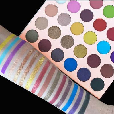 China Matte Eyeshadow Palette Dye Shimmer Eyeshadow Palette Custom Logo Waterproof Eyeshadow 30 Colors High for sale