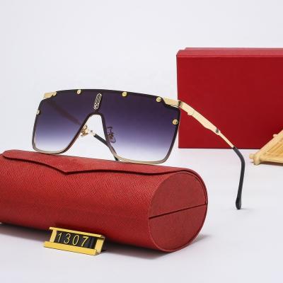 China New Fashion Sunglasses 1307 Classic Oversized Rectangle Eyewear Vintage Trendy Square Sunglasses for sale