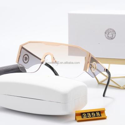 China Fashion Sunglasses 2398 Trendy Oversized Irregular Sunglasses For Big Brand Luxury Sun Glasses Shades Sun Glasses For Women Men 2022 for sale