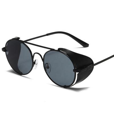 China Fashion sunglasses TOP bar vintage round metal frame punk men's sunglasses retro style fashion sunglasses for sale