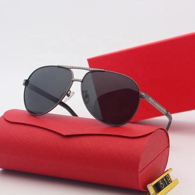 China 2022 Luxury Polarized Oval Unisex Sunglasses Metal Sunglasses Women Men Fashion Designer Pilot Classic Sun Glasses 2022 for sale