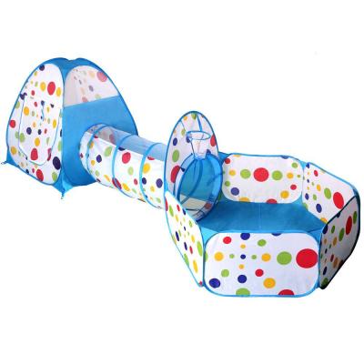 China Inflatable Toy 3 in 1 Play Tent Baby Toys Ball Pool For Kids Children Ocean Balls Pool Foldable Kids Play Tent Park Tunnel Play House for sale