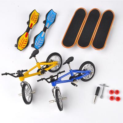 China Plastic Finger Bike Scooter Set New Combination Toy Finger Bike Vitality Board Decompression Toys for sale