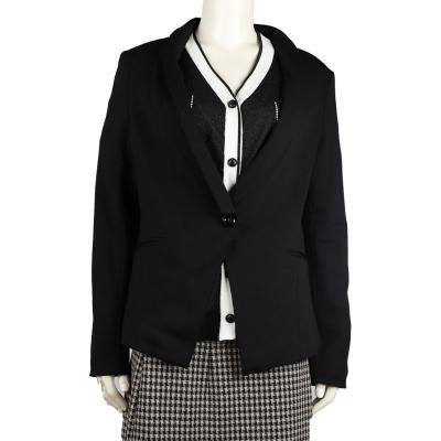 China Anti-wrinkle ladies blazer fashion button ladies office blazer high quality simple customized OEM for sale