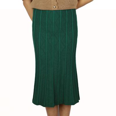 China Sustainable High Quality Style Women's Green Skirts Long Skirts Casual Customized for sale