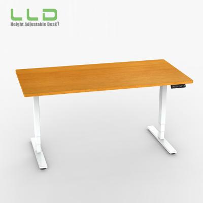 China New Height 2 Leg Eco-friendly Electric Adjustable Height Computer Smart Desk Sit And Stand Desk (Height) for sale