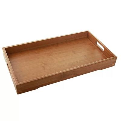 China Customized Wooden Tea Food Personalized Tstorage Serving Bamboo Wooden Tray LLD-PJ02 for sale