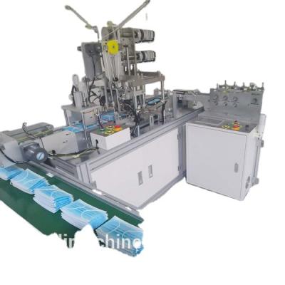 China Machinery Repair Shops High Efficiency 3ply Mask Making Machine 1+1 Flat Mask Machinery, 90-100pcs/min Mask Machinery for sale