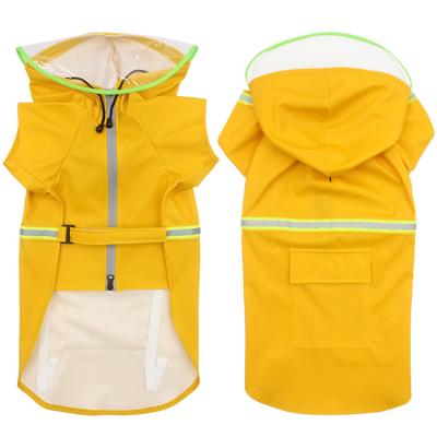 China New Fashion Tide Sustainable Large Dog Raincoat Reflective Dog Pet Raincoat With Hood for sale