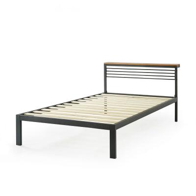 China Foldable High Quality Wooden Slat Bed Frame Metal Bed Frame Bed Base Bedroom Furniture for sale