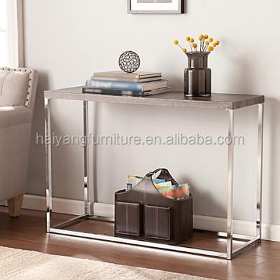 China Wholesale Morden Metal Side Table Faux Marble Wood Console Tables for sale