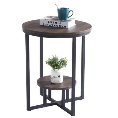 China Wooden multifunctional side table side end table rush bed side table vintage for living room for sale