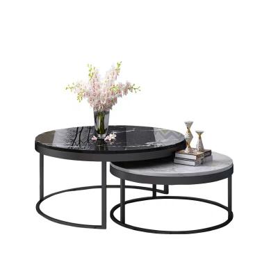 China 2pc Knockdown Coffee Table Set Outdoor Round Cast Iron Coffee Table for sale