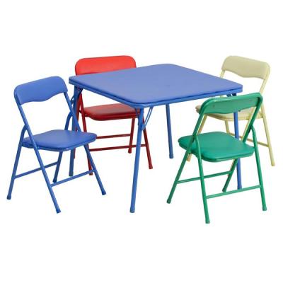 China High quality metal kids furniture kids folding table and chair set kids study table sets for sale