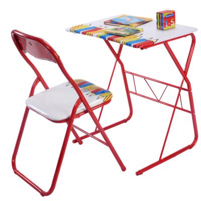 China DINING TABLE colorful metal folding table sets kids laptop study table and chair sets for sale