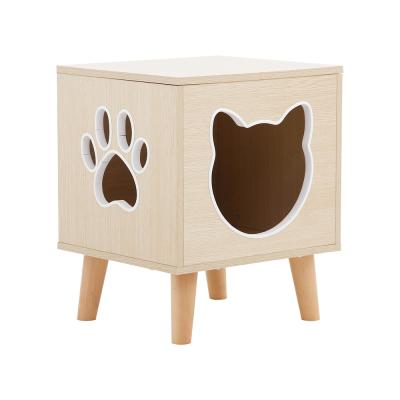 China Wholesale Square Solid Wood Cat House Cages For One Cat Living Room Pet Study Room Cage for sale