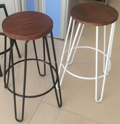 China Modern Metal Frame Wood PANEL Bar Chair Bar Stool Supplier for sale