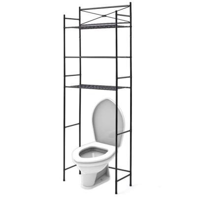 China Family Bathroom Bathroom Rack Shelf Above Toilet Space Saver Toilet Shelf With Metal Frame for sale