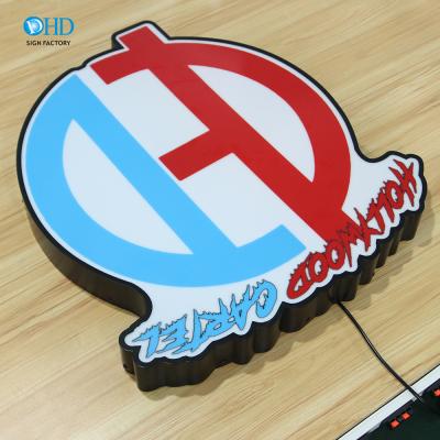 China Outdoor indoor and outdoor metal 3d acrylic led restaurant decoration hotel sign advertising led light box signboard for sale