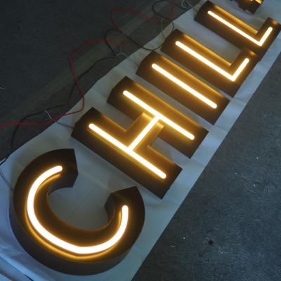 China Shops Factory Stores Factory Custom Back Light Big Led Logo 3d Tattoo 3d Letter Neon Sign Backlit for sale