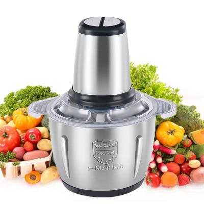 China Food Processor Pure Copper and Stainless Steel 2L 3L Mini Vegetable Chopper Grinders Electric Motor Meat Grinder for Home Kitchen for sale