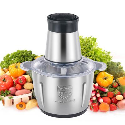 China Food Processor Pure Copper and Stainless Steel 2L 3L Mini Vegetable Chopper Grinders Electric Motor Meat Grinder for Home Kitchen for sale