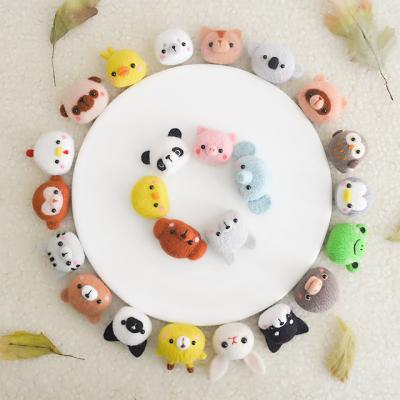 China Handmade China Christmas Needle Felting Animal Ornaments Educational Toys Stuffed Wool Felt Animals Toys for sale