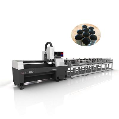 China metal pipe cutting cnc 2kw metal iron pipe tube automatic feeding laser cutting machine make in china for sale