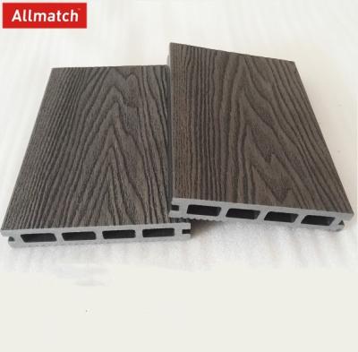 China recycled plastic waterproof wood 3d wood-texture outdoor wpc decking for outdoor for sale