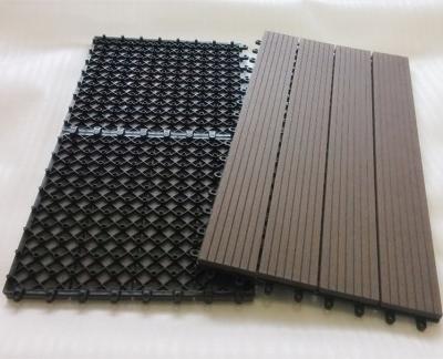 China outdoor Easy installation DIY interlocking WPC Decking floor tiles 300x600 for sale