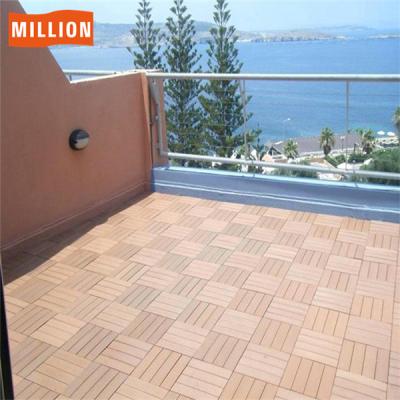 China Wood Plastic Composite Decking DIY Tile Interlock Terrace WPC Decking Tile/wpc decking floor for sale