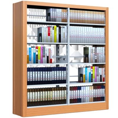 China Eco Friendly Hot Sale Metal Bookcase Shelf Furniture Steel Book Shelves Boltless Double Sided Reading Room Bookstore Rack for sale