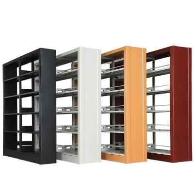 China The modern and minimalist eco-friendly smooth metal bookcase, this metal shelving unit offers stylish storage for your school library for sale