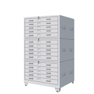 China Movable (Height) Adjustable Metal Drawings Sizing Metal Cabinets A0/A1 Paper Card Steel Movable Shelving Drawing Cabinet for sale