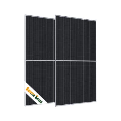 China Chinese Monocrystalline Schwarz 600w Module PV Module Half Cell Solar Panel Photovoltaic Panel 600 Watts With Certificate 210mmx210mm for sale