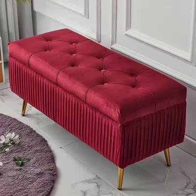 China Modern Light Luxury Stable Household Living Room Bedroom Porch Storage Shoe Stool for sale