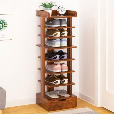 China Creative Shoecase Shoe Rack (Other) Wooden MDF Shoe Cabinet Living Room Entryway Furniture Multi-Layer Modern Adjustable Storage Rack Wholesale for sale