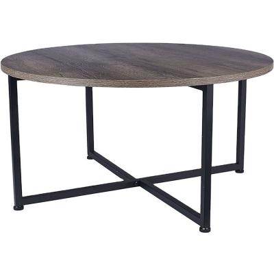 China Simple Round Coffee And End Table Set Wooden Modern Living Room Furniture Decor for sale