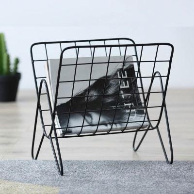 China (Other) Book Shelves Rack Gold Office Living Room Adjustable Wholesale Table Desk Newspaper Magazine Rack for sale