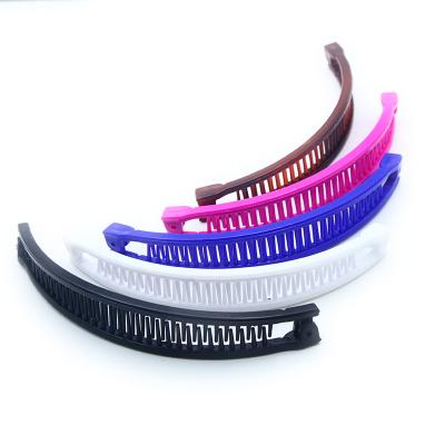 China Wholesale Vintage Style Korean Wave Plastic Salon Hair Styling Cheap Banana Comb Clip for sale