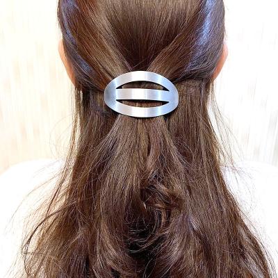 China Vintage Vintage Curve Drawing Plating Ponytail Holder Metal Clip Barrette France Hair Barrette Metal for sale