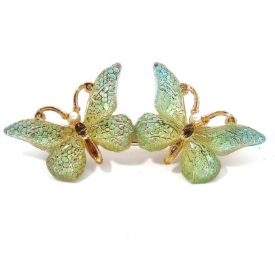 China European and American style Women's Central Institute of Statistics metal hair clips rainbow color hair clip cute butterfly for sale