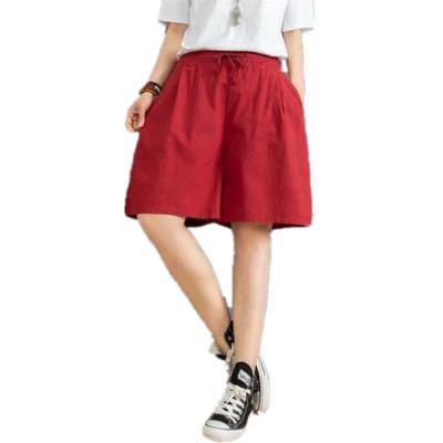 China Hot Sale QUICK DRY Fashion Factory Casual Cotton Shorts Women Plus Size High Rise Shorts for sale