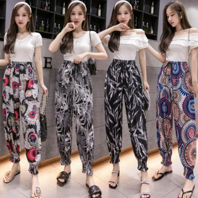 China Factory Hot Sales QUICK DRY Floral Women's Anti-mosquito Pants Casual Pants for sale